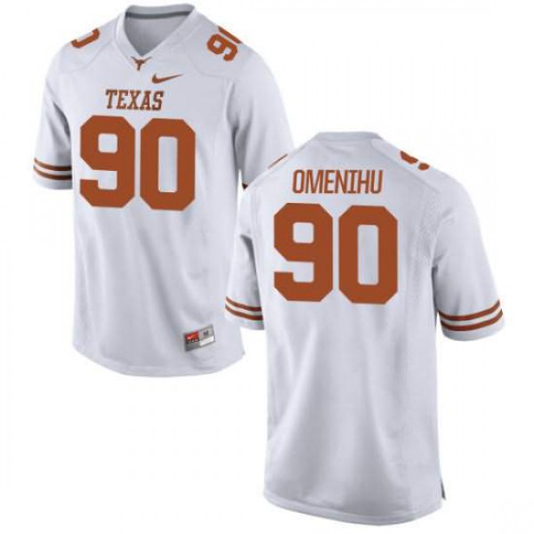 Men's University of Texas #90 Charles Omenihu Replica NCAA Jersey White